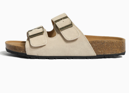 Pamela | Women's Adjustable Strap Cork Footbed Sandals with Buckle