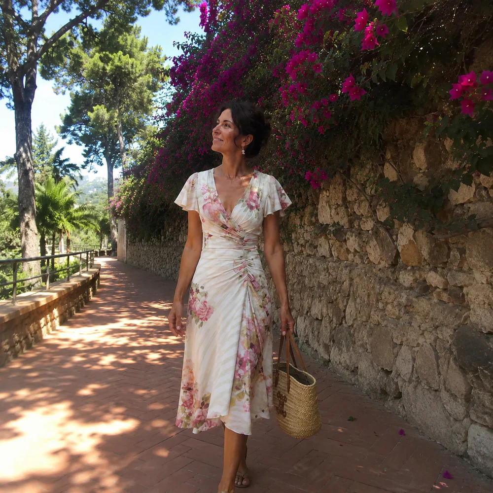 Letizia | Three-piece set with long boho cardigan