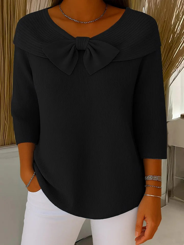 Trinidad | Pullover with Knot and Crew Neck