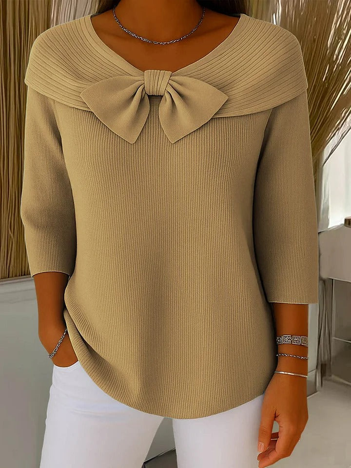 Trinidad | Pullover with Knot and Crew Neck