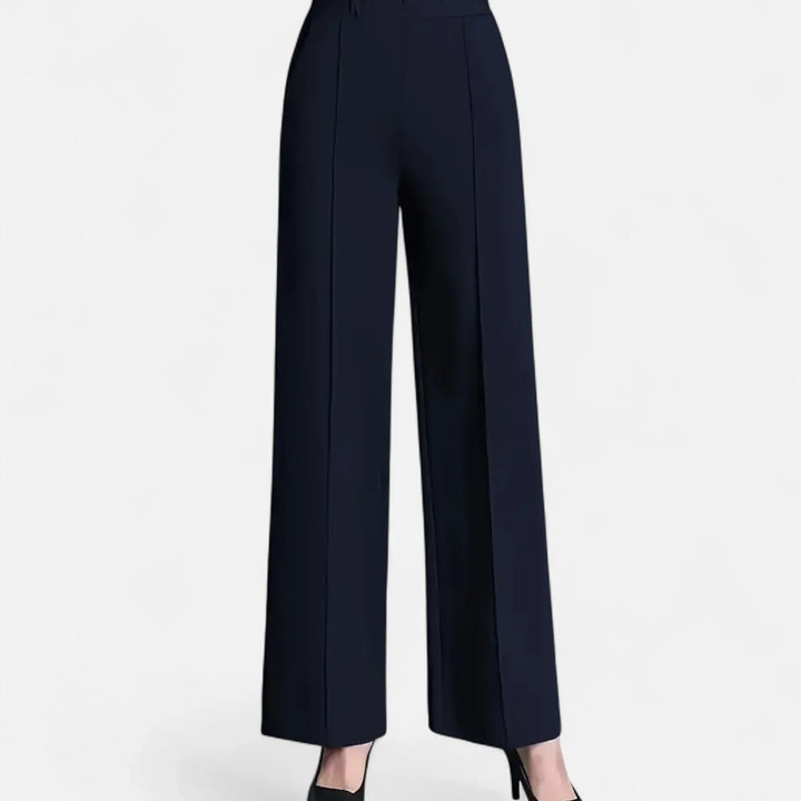 Irene | Women's High Waist Wide Leg Trouser with Elasticated