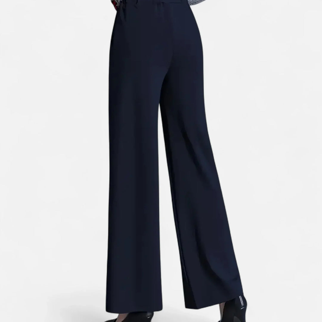 Irene | Women's High Waist Wide Leg Trouser with Elasticated
