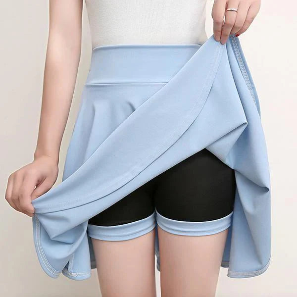 Isabelle | Women's Pleated Skort with Elasticated Waist