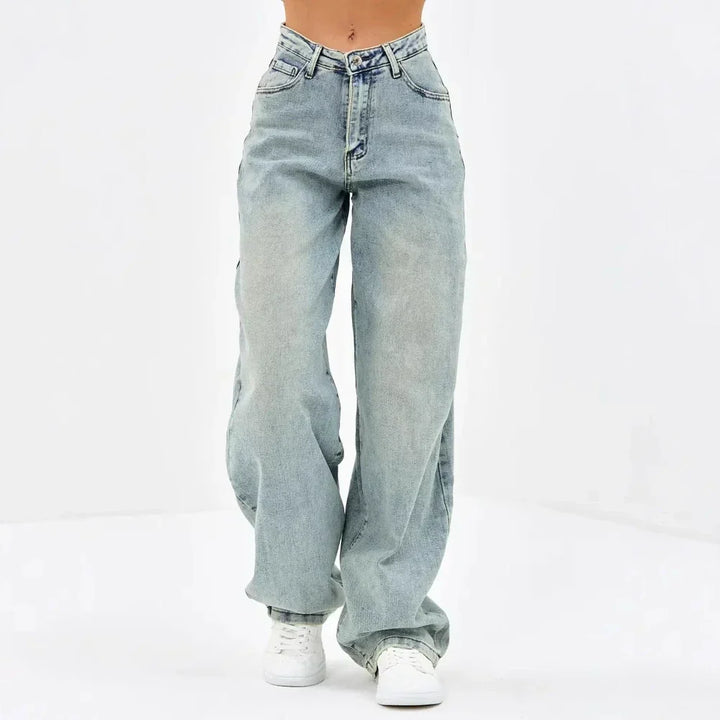 Jasmine | Women's Light Blue Wide Leg Baggy Jeans