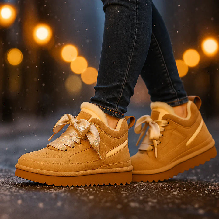 Joanne | Women's Winterised Trainers with Lug Sole and Faux Fur Lining