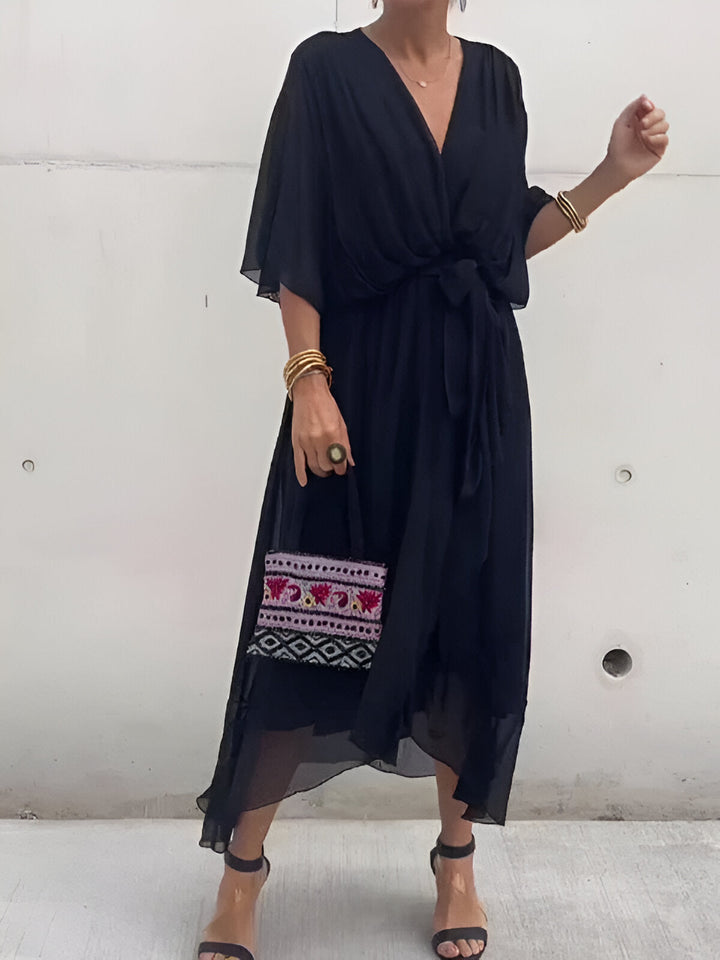 Claire™ | Tie-Waist Midi Dress