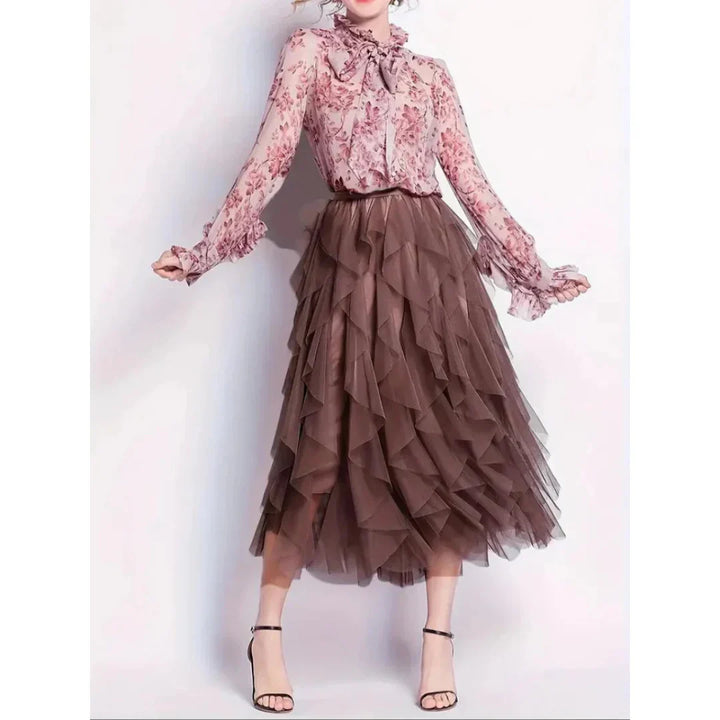Lavinia | Women's Tiered Skirt with Ruffled Layers