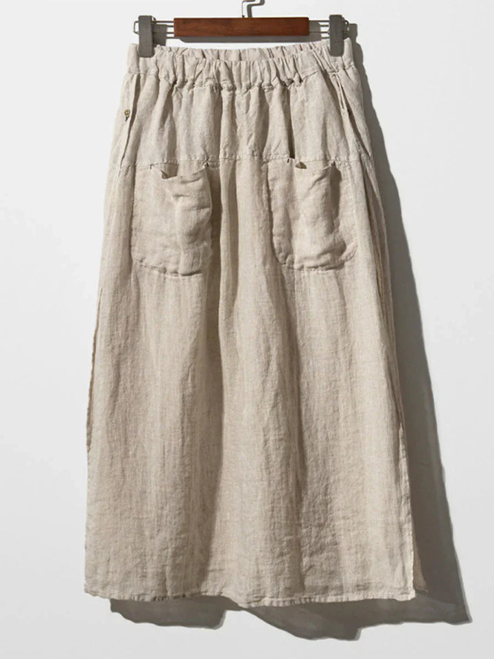 Lavinia | Women's Wide Leg Trouser with Elasticated Waist and Side Pockets