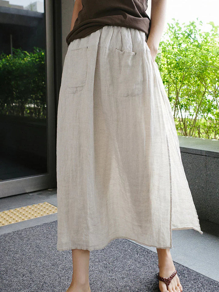 Lavinia | Women's Wide Leg Trouser with Elasticated Waist and Side Pockets