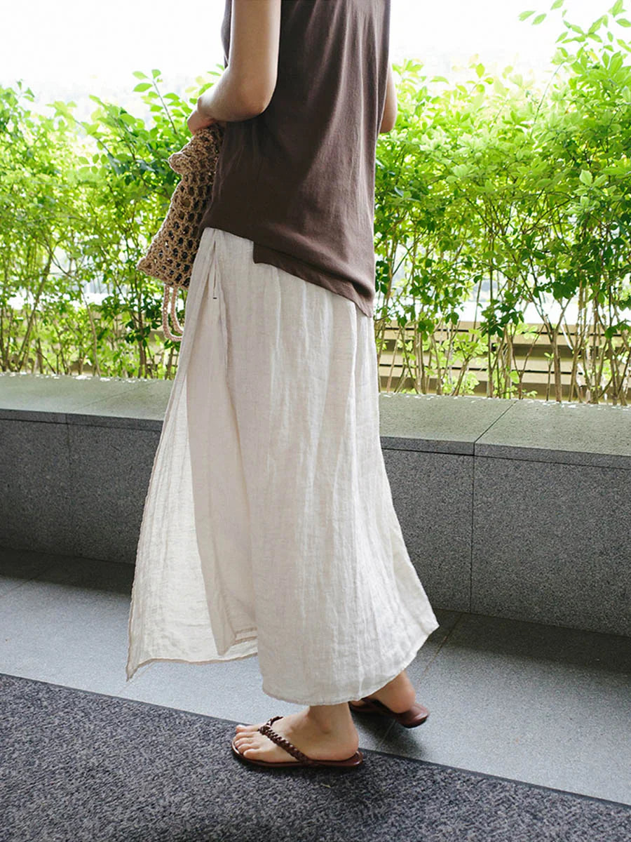 Lavinia | Women's Wide Leg Trouser with Elasticated Waist and Side Pockets