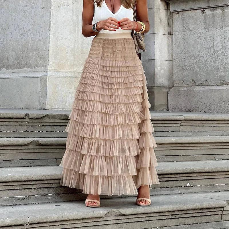 Leanne | Women's Tiered Ruffle Skirt