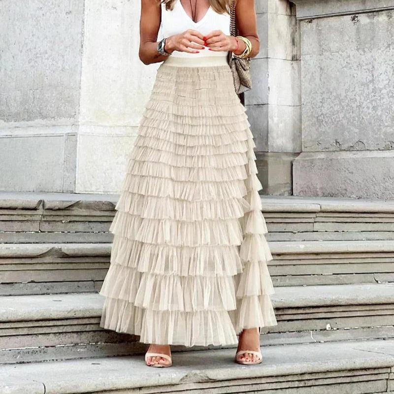 Leanne | Women's Tiered Ruffle Skirt