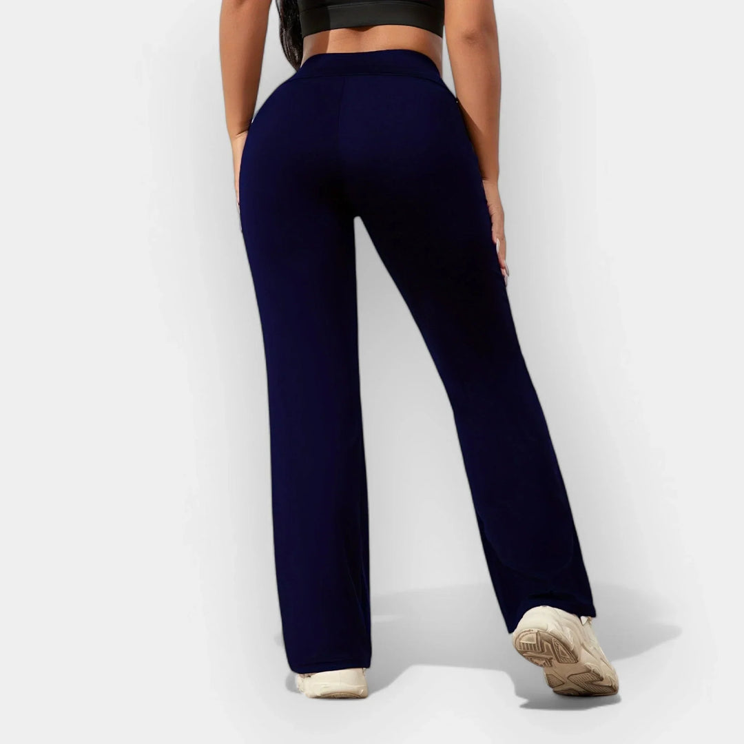 Mabel | Women's High Waist Flared Trouser with Side Pockets