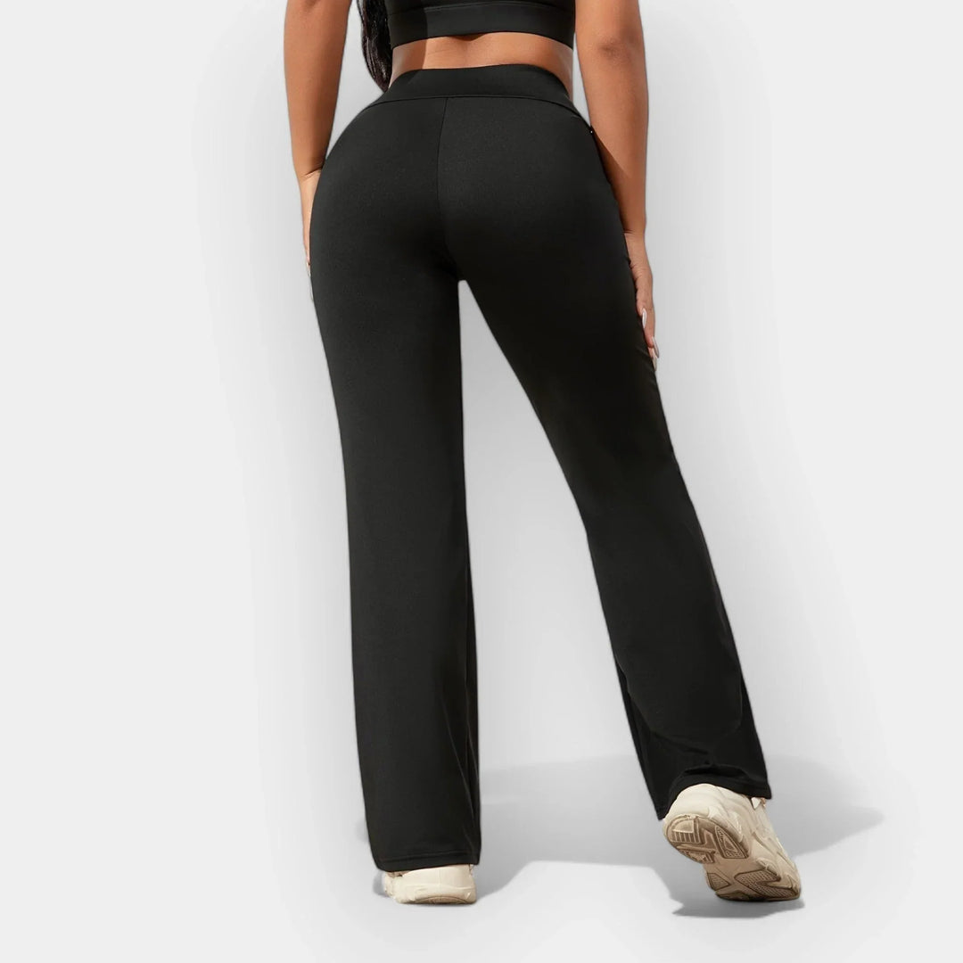 Mabel | Women's High Waist Flared Trouser with Side Pockets