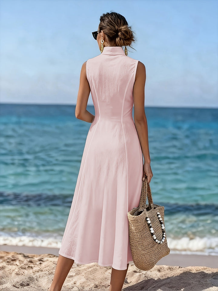 Naira | Sleeveless V-Neck Long Dress