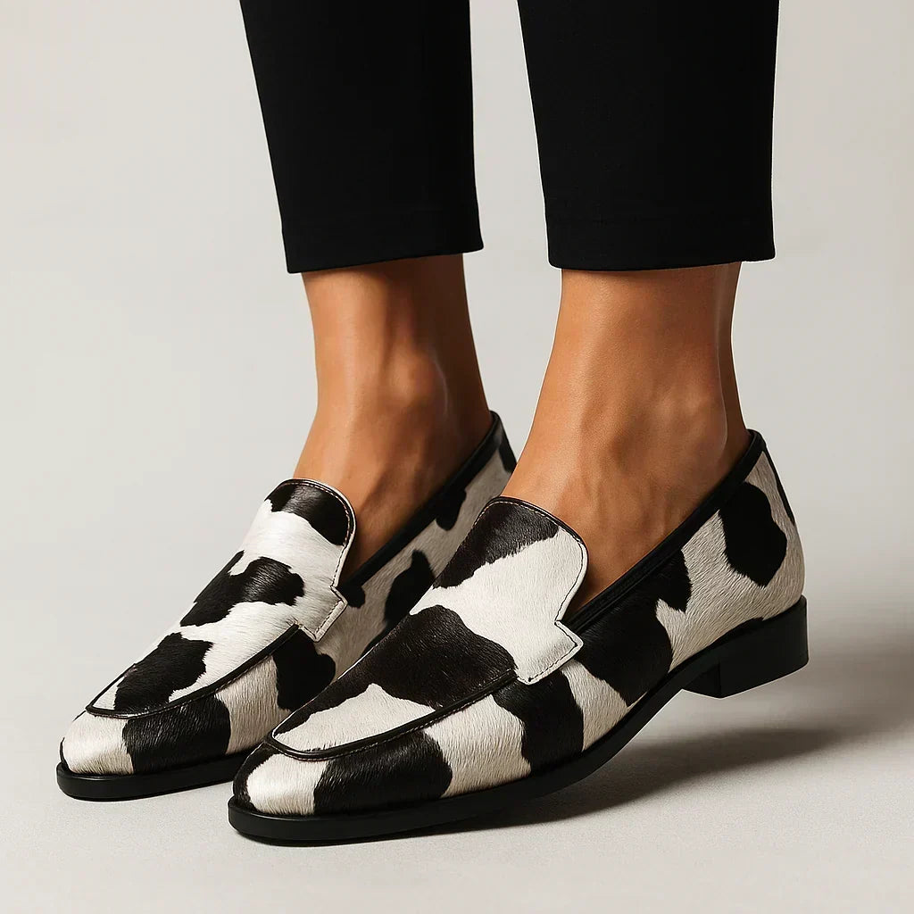 Beatrice | Cow Print Loafers