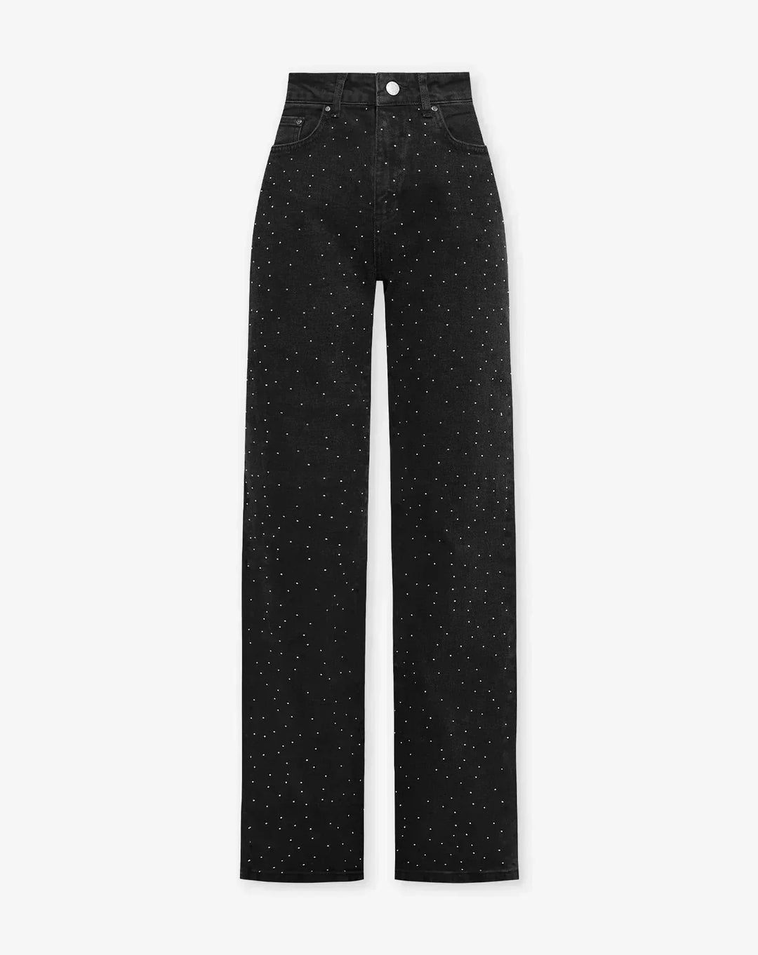 Olivia | Women's Straight Leg Jeans with Rhinestone Stripe