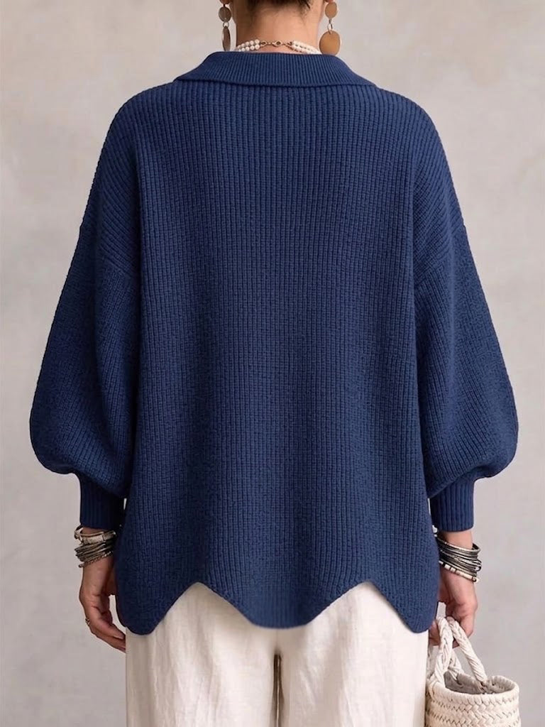 Victoire | Oversized Cardigan with Large Golden Buttons