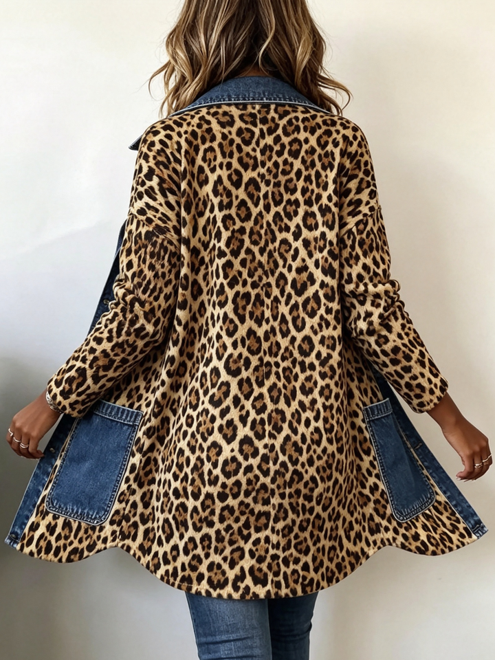 Lorena | Jacket with Leopard Print and High Quality Blend