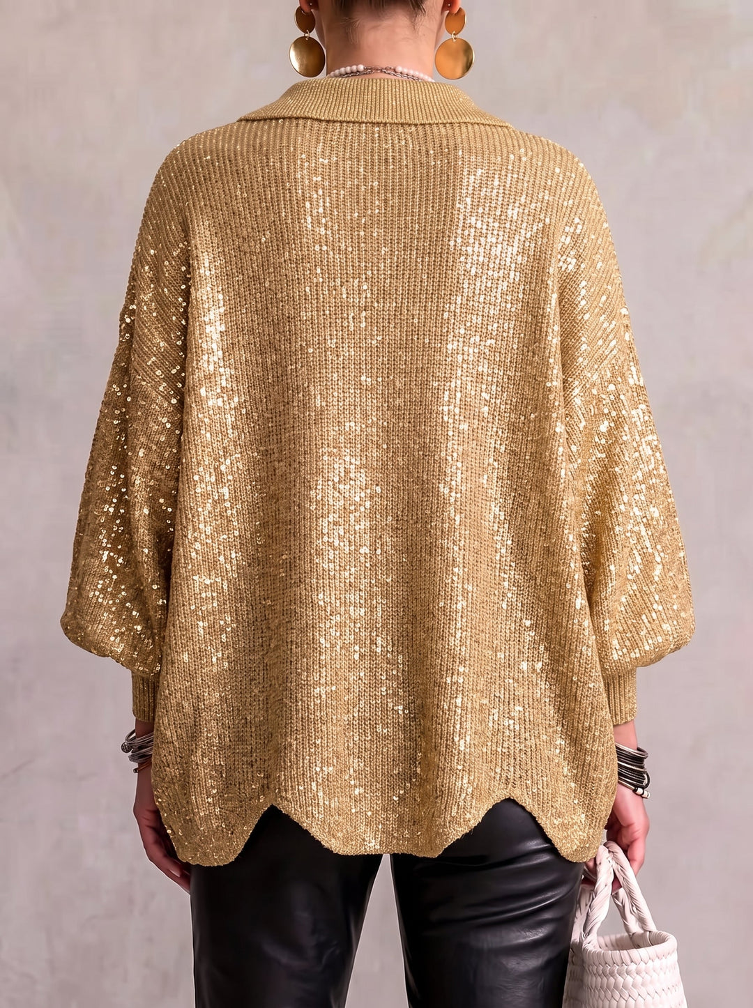 Ichelle | Oversized Sequin Blouse