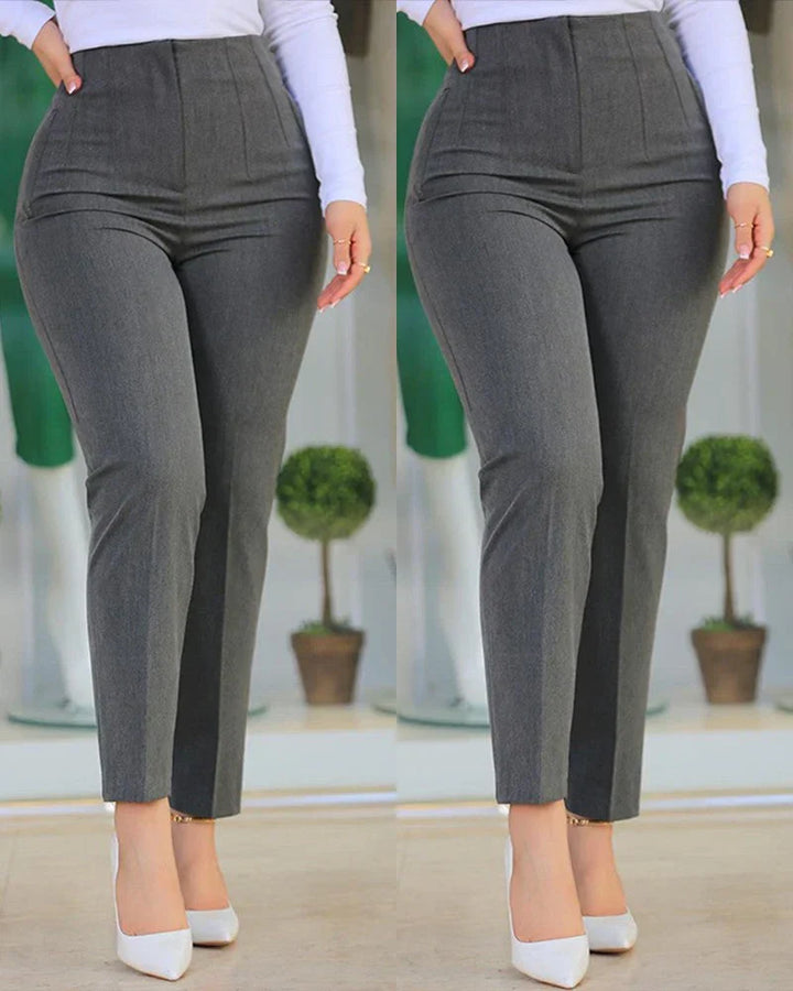 Orla | Women's High Waist Trouser with Straight Leg and Side Pockets