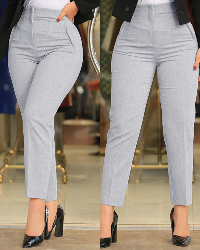 Orla | Women's High Waist Trouser with Straight Leg and Side Pockets
