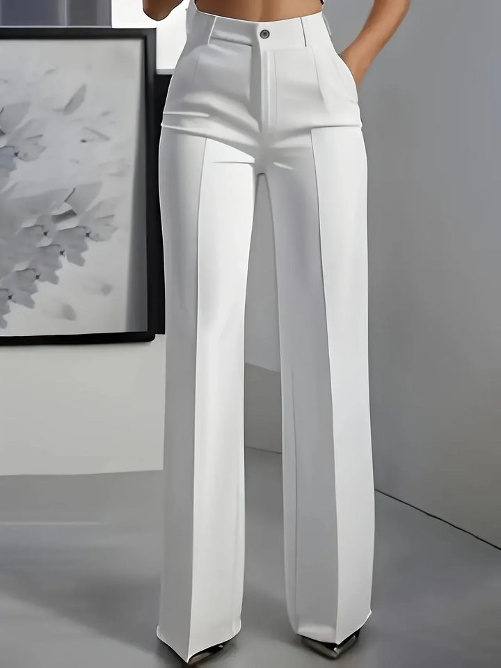 Pamela | Women's High Waisted Wide Leg Trouser with Pleats