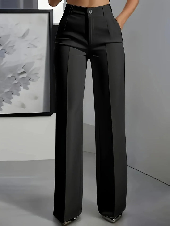 Pamela | Women's High Waisted Wide Leg Trouser with Pleats