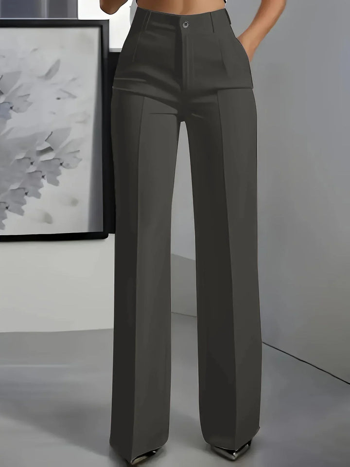 Pamela | Women's High Waisted Wide Leg Trouser with Pleats