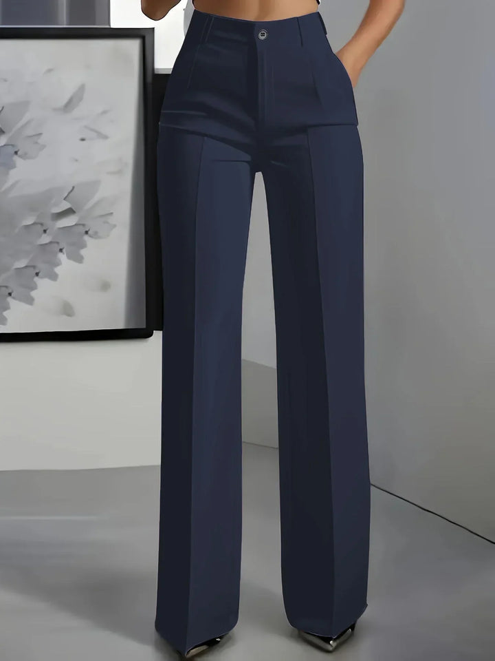 Pamela | Women's High Waisted Wide Leg Trouser with Pleats