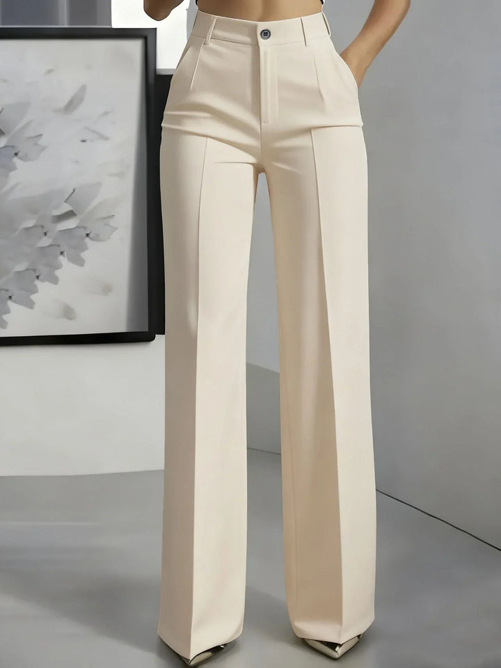 Pamela | Women's High Waisted Wide Leg Trouser with Pleats