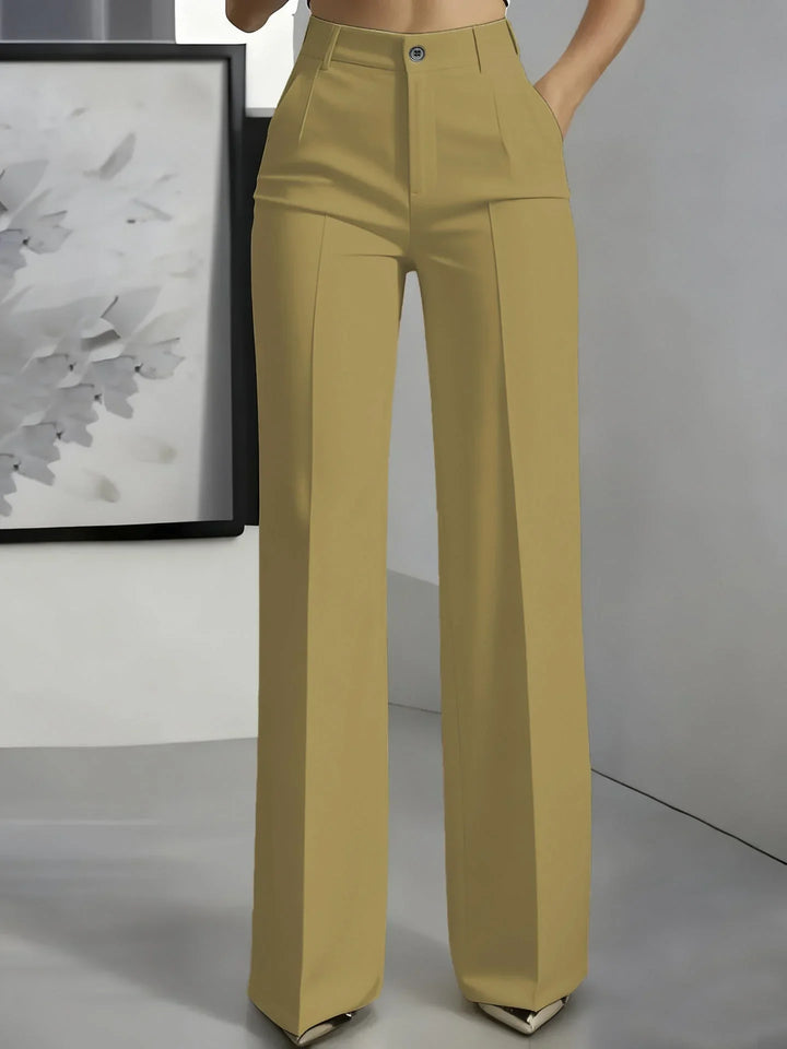 Pamela | Women's High Waisted Wide Leg Trouser with Pleats