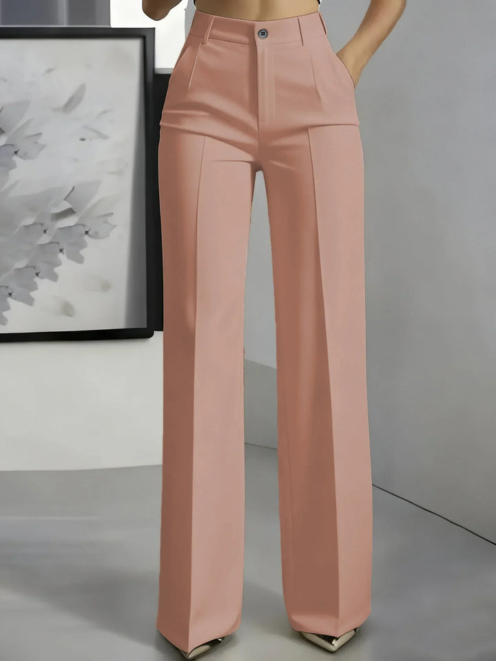 Pamela | Women's High Waisted Wide Leg Trouser with Pleats