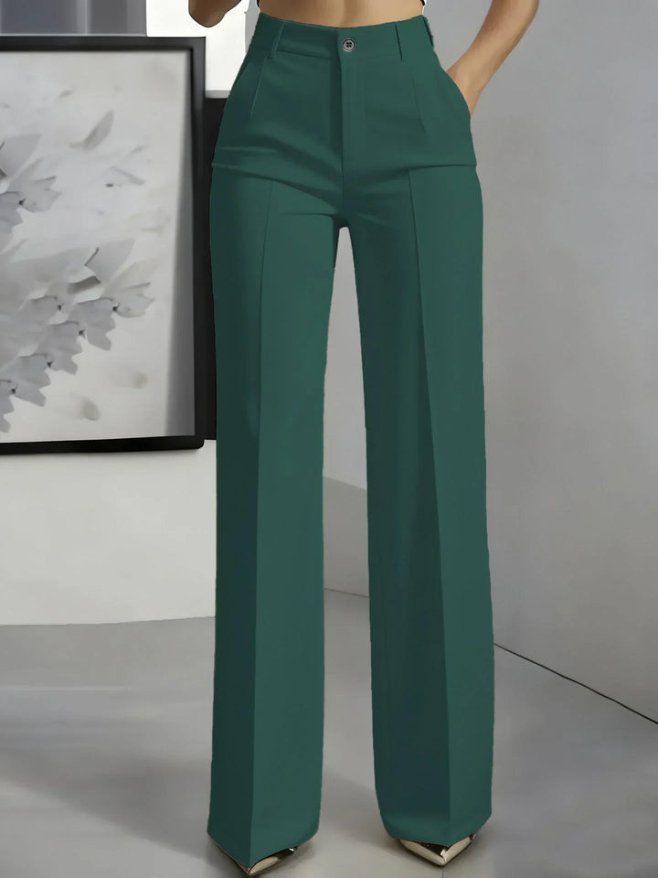 Pamela | Women's High Waisted Wide Leg Trouser with Pleats