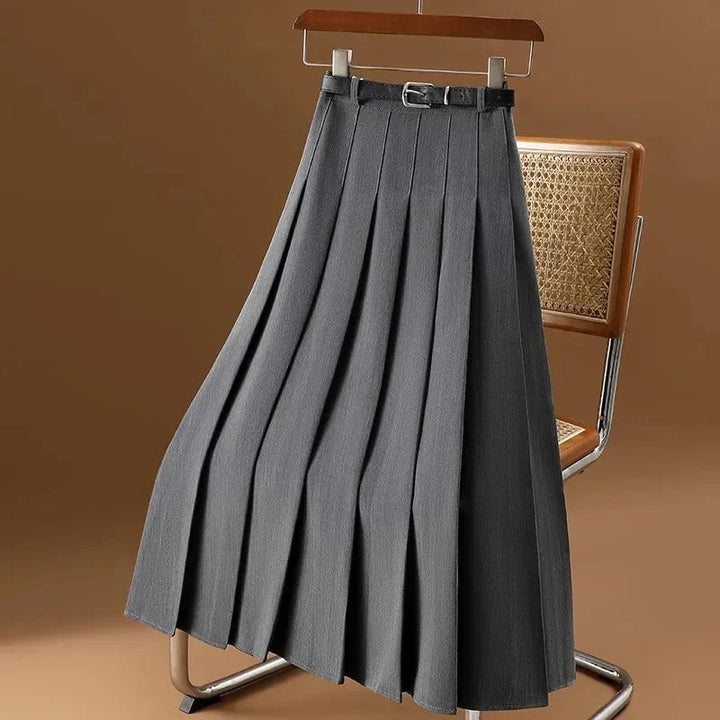 Perdita | Women's Pleated Skirt with Belted Waist