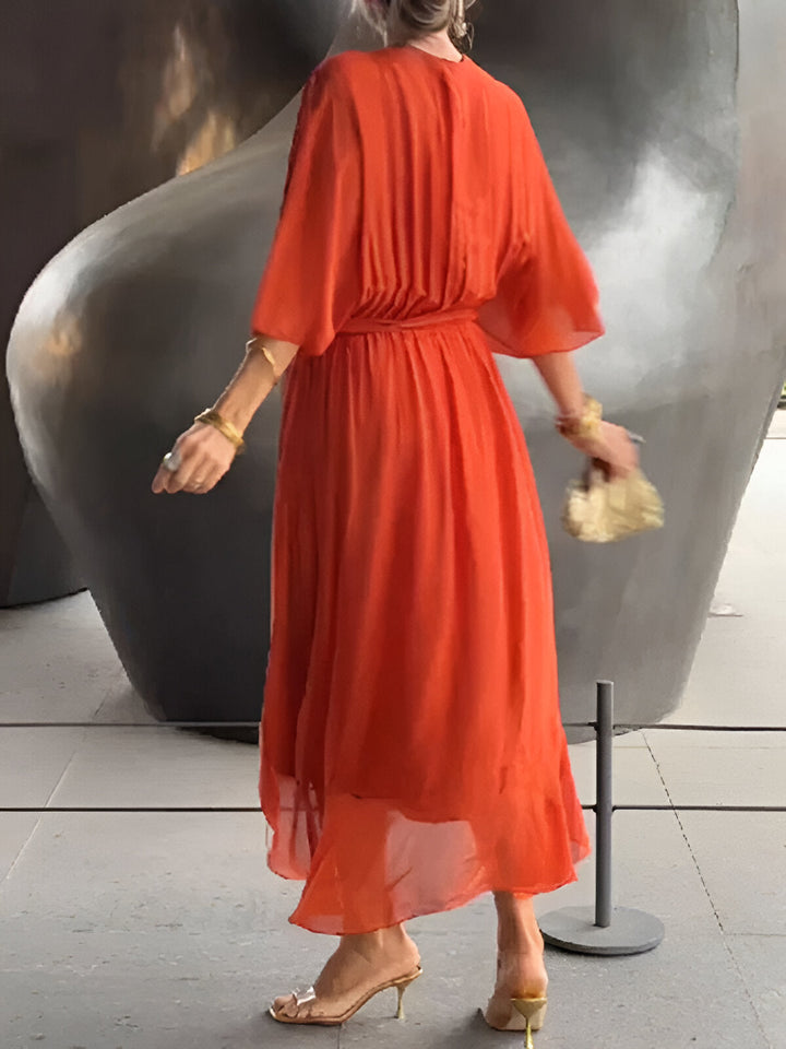Claire™ | Tie-Waist Midi Dress