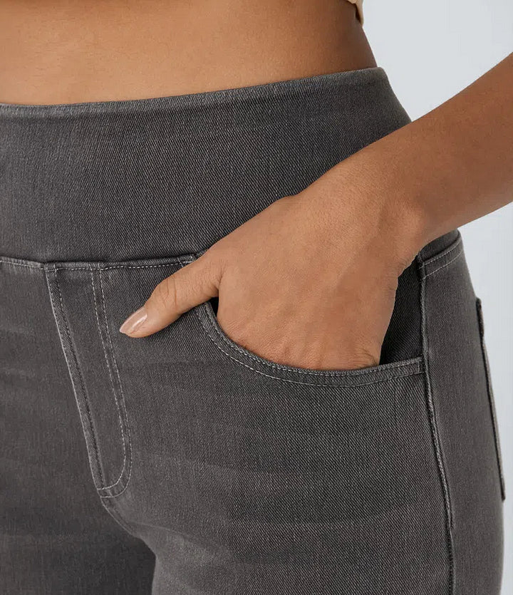 Poppy | Women's Wide Leg Jeans with Elasticated Waist