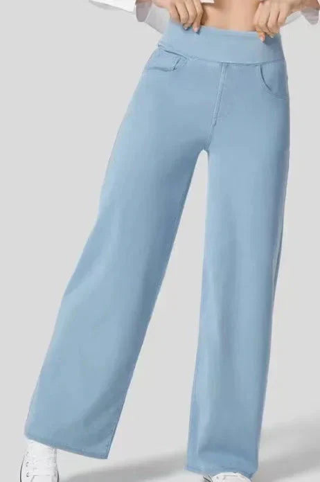 Poppy | Women's Wide Leg Jeans with Elasticated Waist
