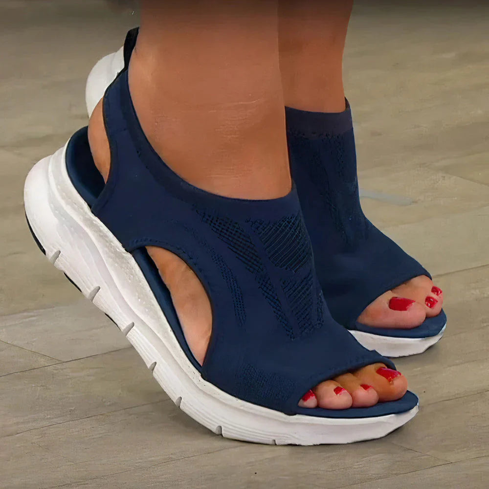 Portia | Women's Open Toe Orthopaedic Wedge Sandals with Ankle Strap