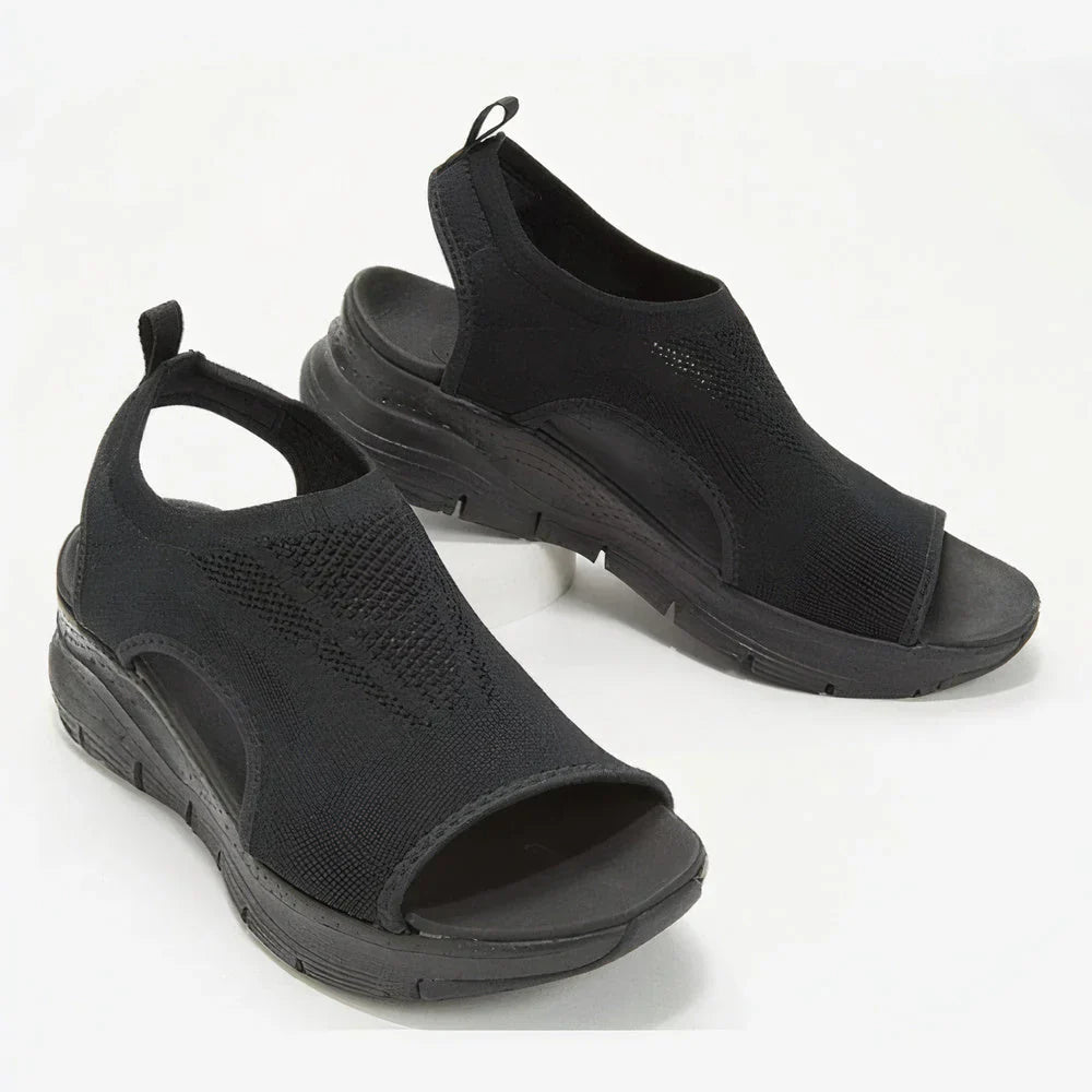 Portia | Women's Open Toe Orthopaedic Wedge Sandals with Ankle Strap
