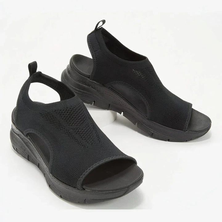 Portia | Women's Open Toe Orthopaedic Wedge Sandals with Ankle Strap