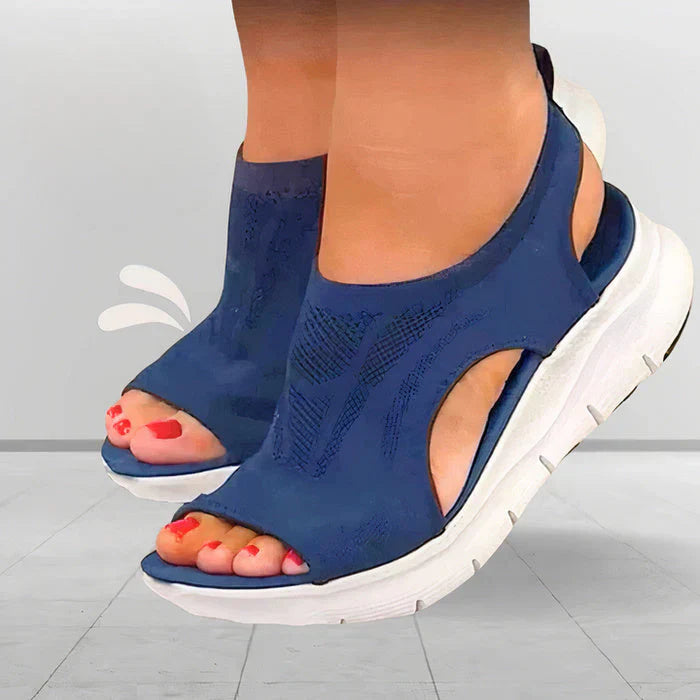 Portia | Women's Open Toe Orthopaedic Wedge Sandals with Ankle Strap
