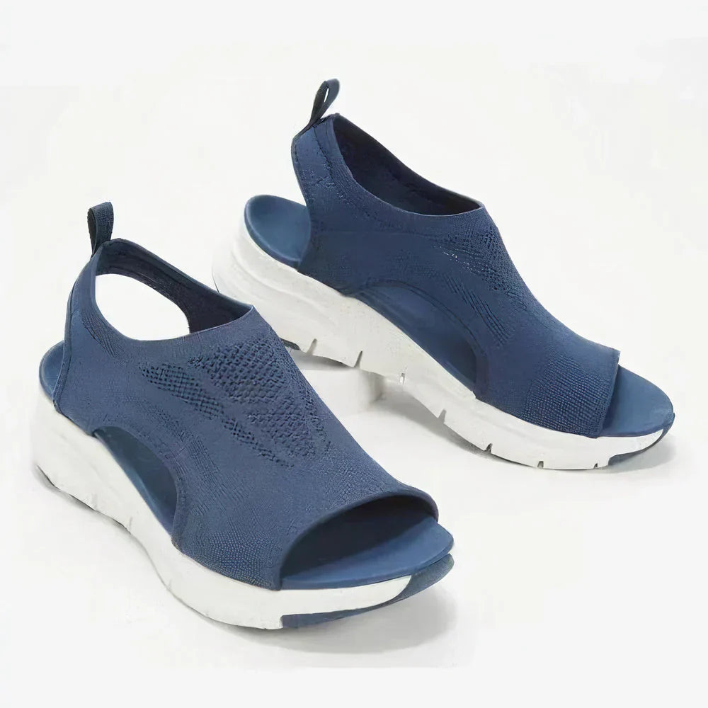 Portia | Women's Open Toe Orthopaedic Wedge Sandals with Ankle Strap