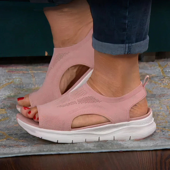 Portia | Women's Open Toe Orthopaedic Wedge Sandals with Ankle Strap