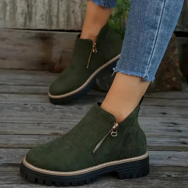 Prudence | Women's Flat Zip Ankle Boots