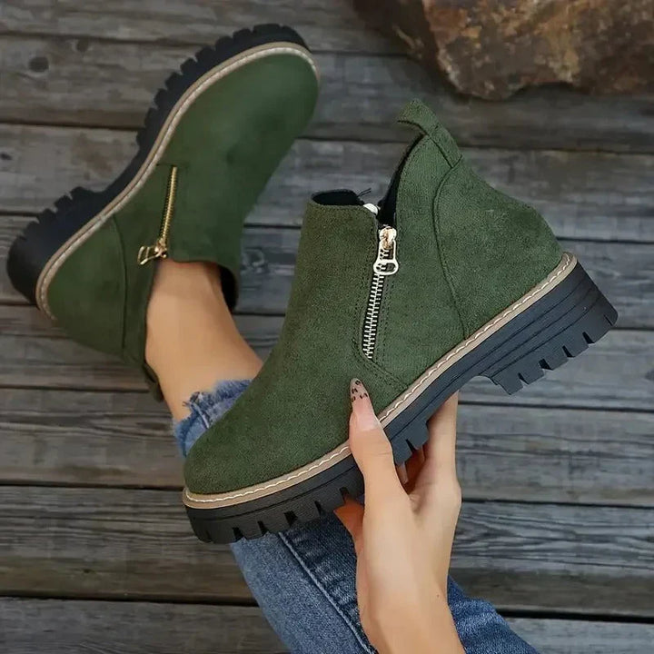 Prudence | Women's Flat Zip Ankle Boots