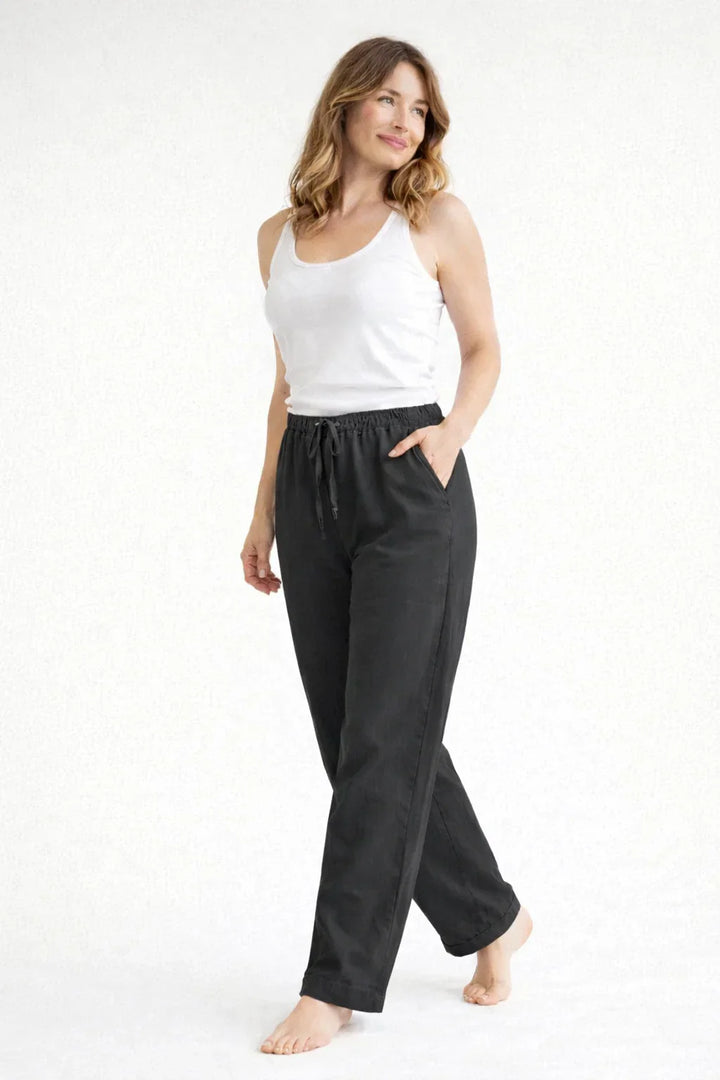 Rebecca | Women's Wide Leg Trouser with Elasticated Waist and Drawstring