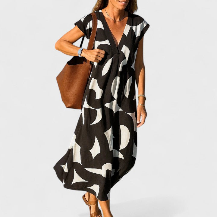 Jamie | Flowing V-Neck Dress