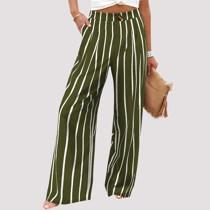 Roberta | Women's Wide Leg Trouser with High Waist and Side Pockets