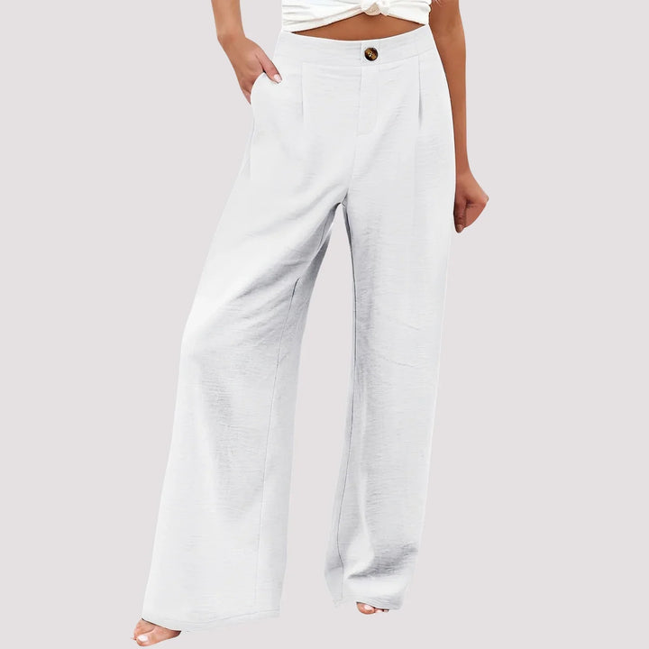 Roberta | Women's Wide Leg Trouser with High Waist and Side Pockets